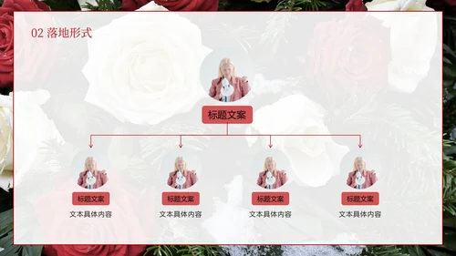 玫瑰鲜花婚礼PPT模板
