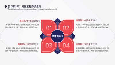 商务风灰色列表流程关系4项PPT