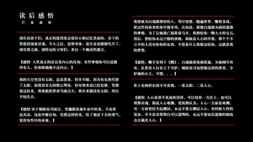 《白夜行》读书分享通用PPT模板