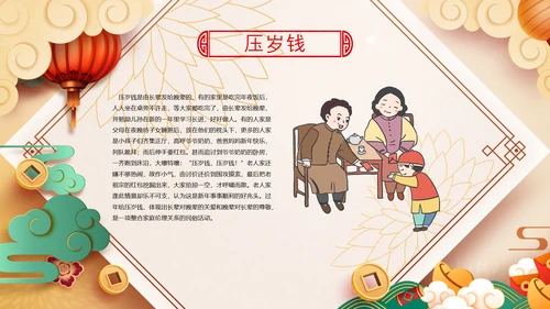 新年春节习俗民俗传统文化PPT模板