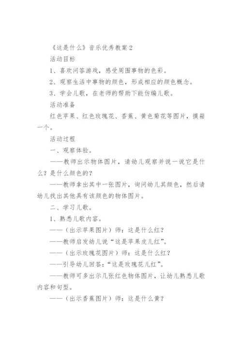 《这是什么》音乐优秀教案.docx