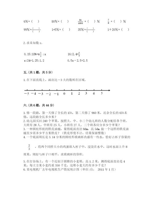 小学毕业班数学检测题带答案（实用）.docx