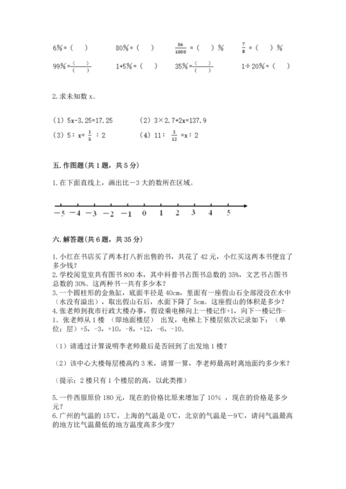 小学数学毕业测试卷附参考答案（实用）.docx