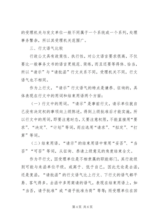 公文“请示”与“请批函”的比较5篇 (2).docx