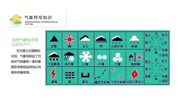 蓝色国际气象节PPT课件模板