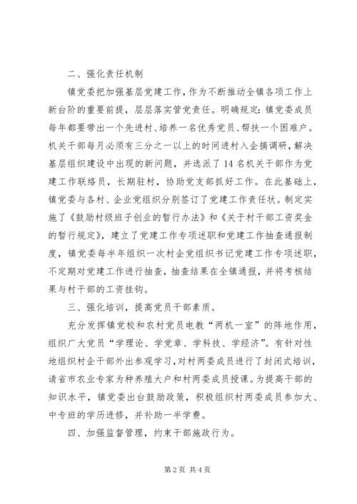 乡镇基层组织建设经验材料.docx