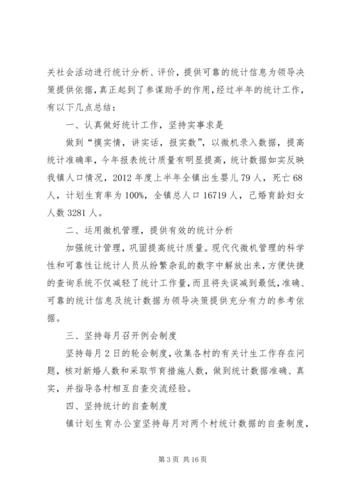 濂水镇人口和计划生育统计工作总结.docx