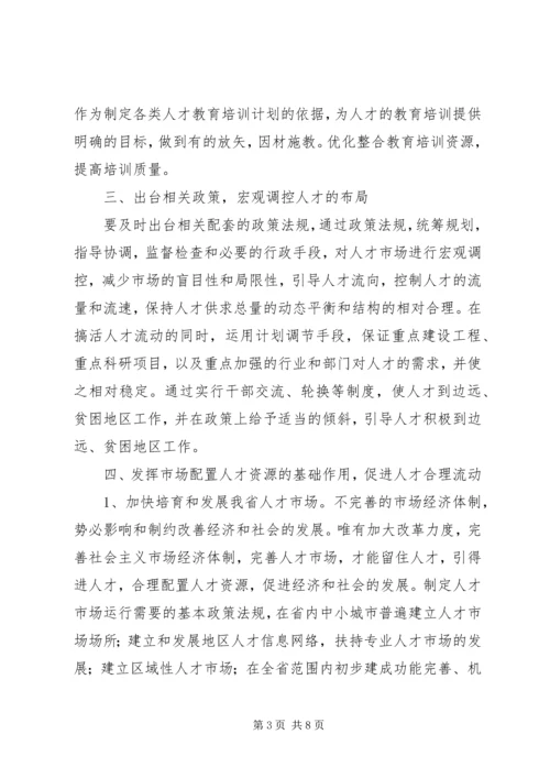 人才开发与利用的几点思考.docx