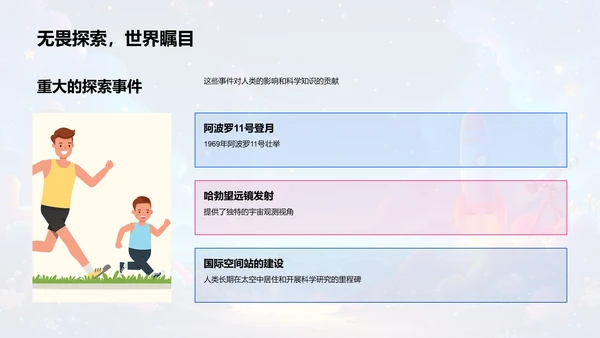 太空探索科普讲座PPT模板