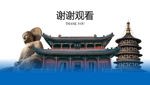 蓝黄色国风新中式洛阳旅游攻略