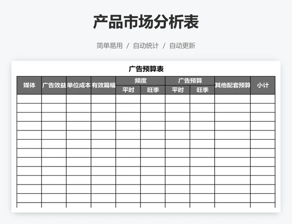 产品市场分析表