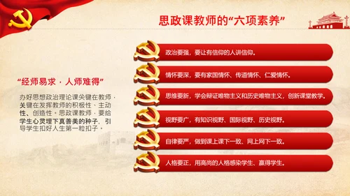 大学高校思政课八个统一课程思政教师素养PPT