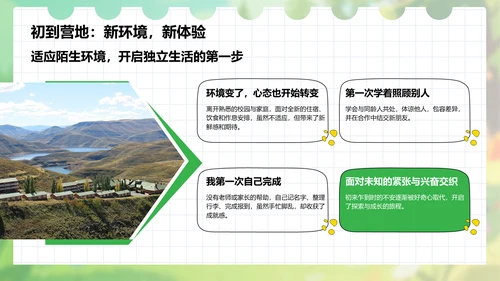 绿色插画风暑假夏令营心得体会PPT模板