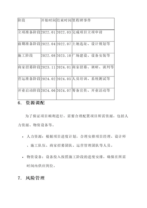 广场项目总体实施方案