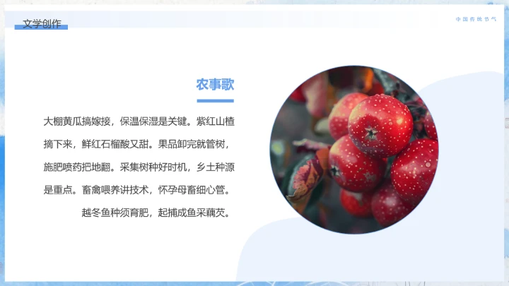 中国传统二十四节气寒露节气介绍寒露节气科普PPT