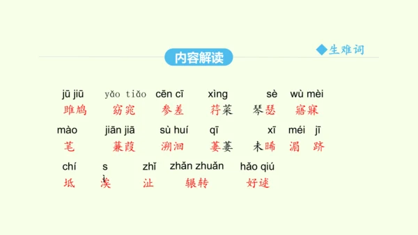 第12课  《诗经》二首 统编版语文八年级下册 同步精品课件