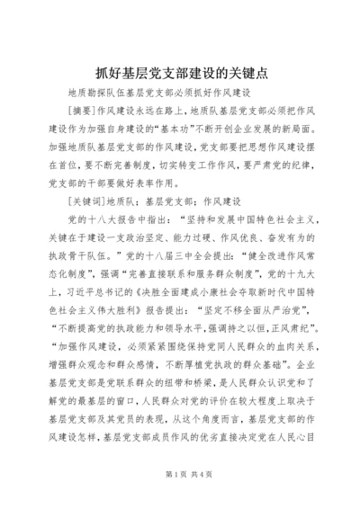 抓好基层党支部建设的关键点 (4).docx