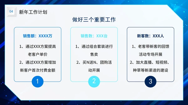 科技简约奔跑销售年终总结新年计划PPT模板