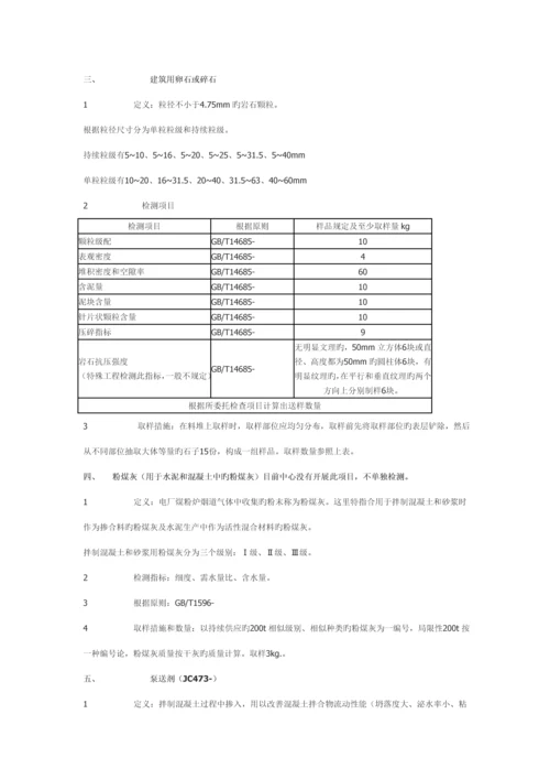 优质建筑关键工程检测取样标准手册.docx