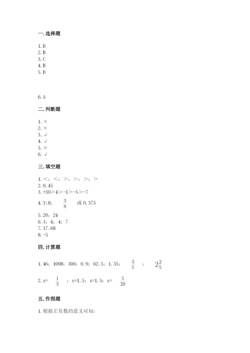 白银区六年级下册数学期末测试卷精品有答案.docx