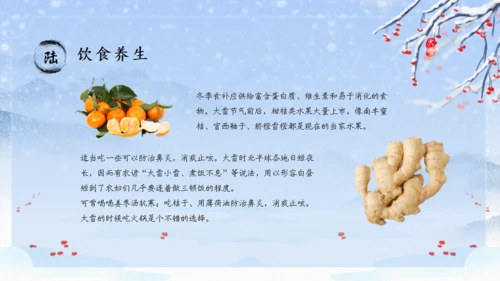 大雪纷飞大雪季气介绍通用PPT模板