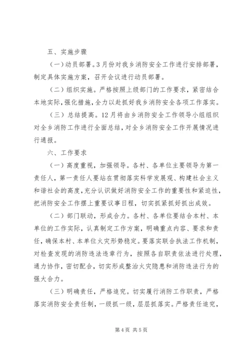 乡镇消防工作实施方案.docx