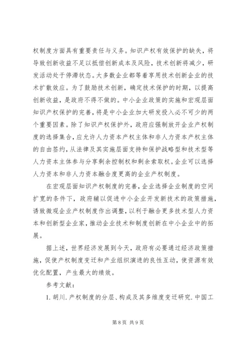 产业组织政策与产权制度变迁.docx