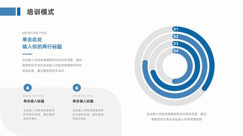蓝色简约风培训学习汇报PPT模板学习分享