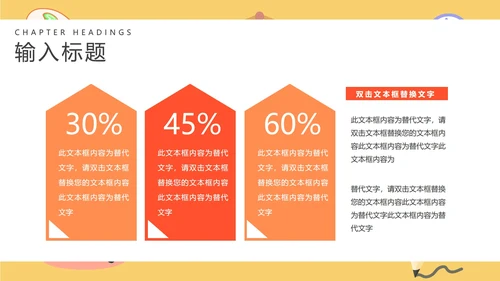 卡通黄色班级课堂教学PPT模板