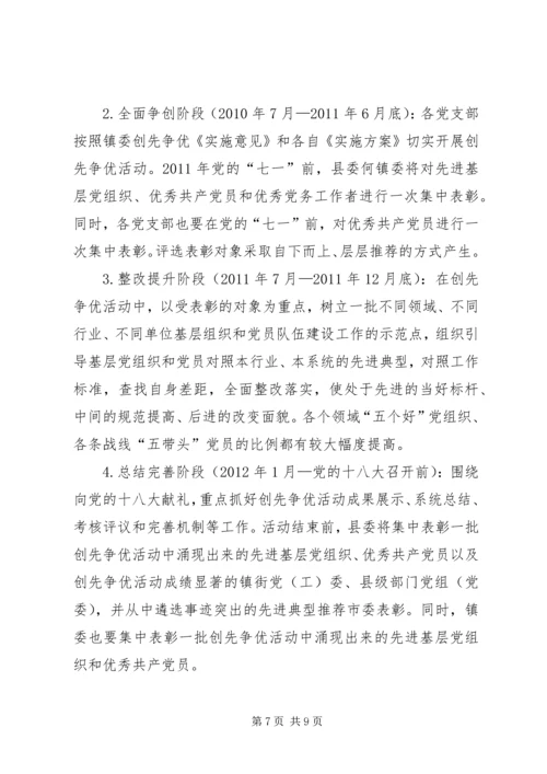 全镇创先争优活动实施意见.docx