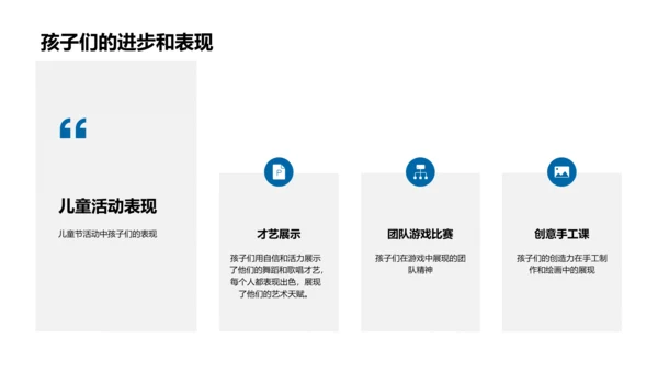 儿童节活动回顾PPT模板