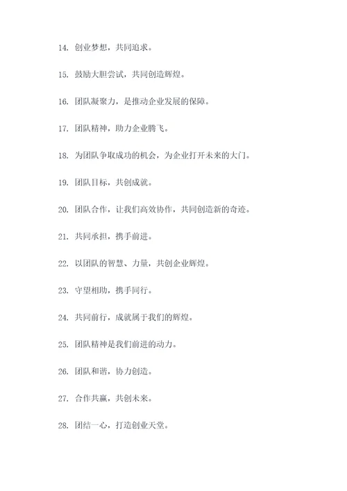 创业团队早会口号