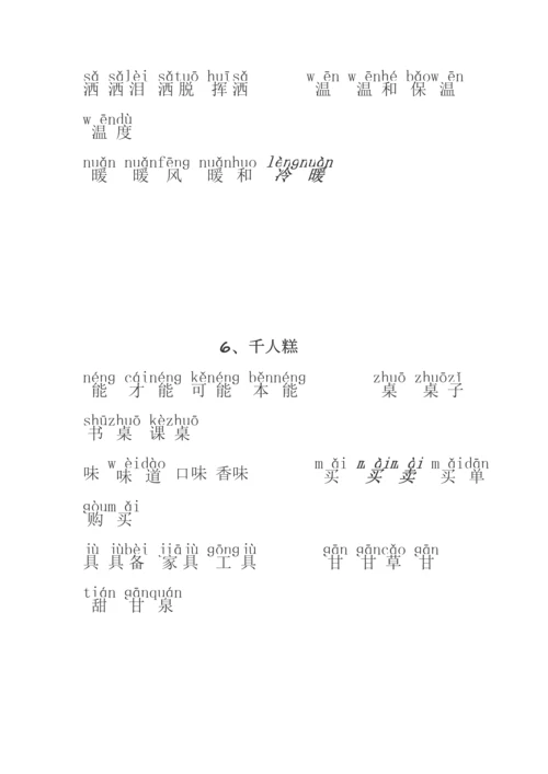 2018部编版二年级语文下册生字拼音组词.docx