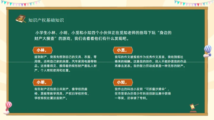 知识产权进校园通用PPT模板