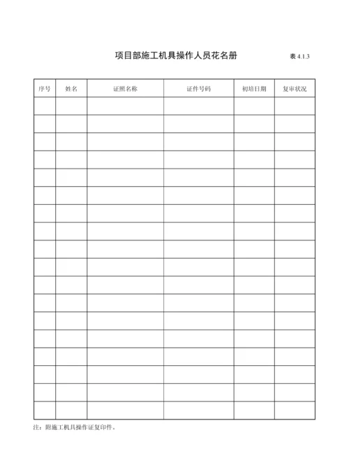 建设关键工程综合施工安全重点标准化管理资料第四册.docx