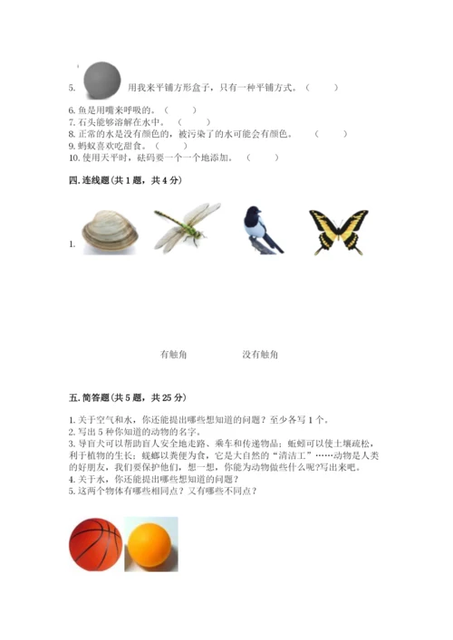 教科版一年级下册科学期末测试卷及参考答案（预热题）.docx
