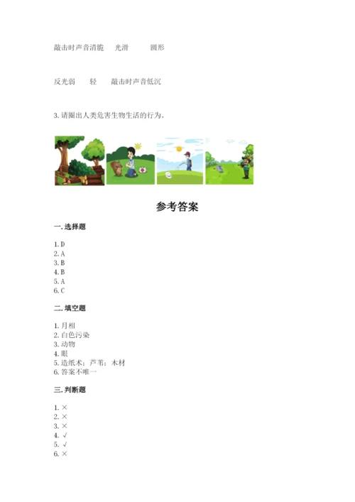 教科版二年级上册科学期末测试卷精品【网校专用】.docx