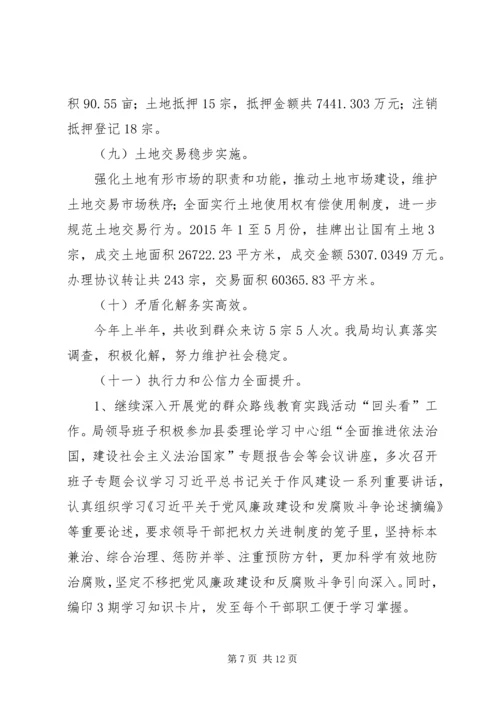 乡镇国土局上半年工作总结及下半年工作计划.docx
