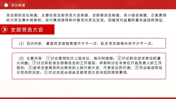 党支部七项组织生活制度落实规范党课PPT