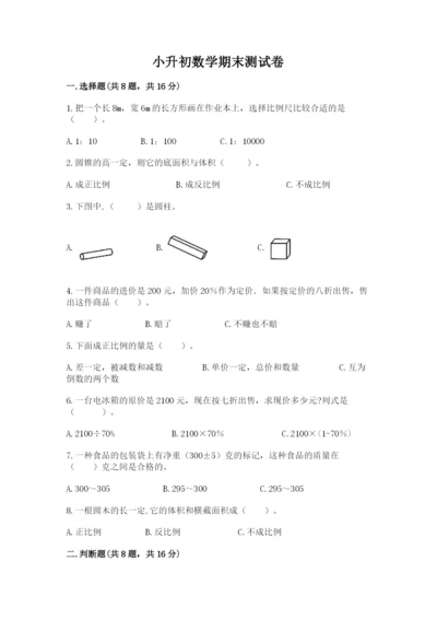 小升初数学期末测试卷汇总.docx