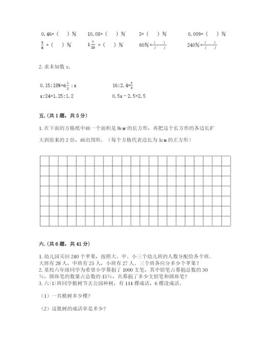 六年级毕业班数学期末考试试卷含答案.docx