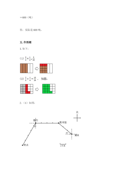 人教版六年级上册数学期中测试卷带答案（新）.docx