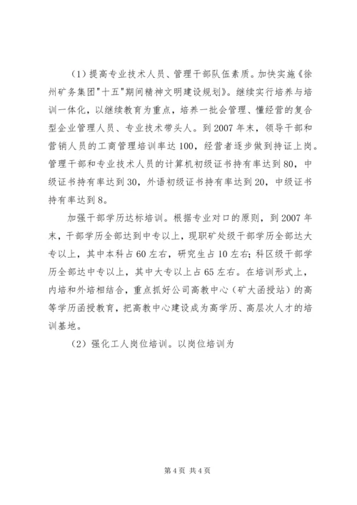 煤矿创建学习型企业工作规划 (3).docx