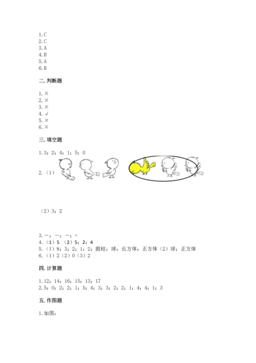 北师大版一年级上册数学期末测试卷附答案【巩固】.docx