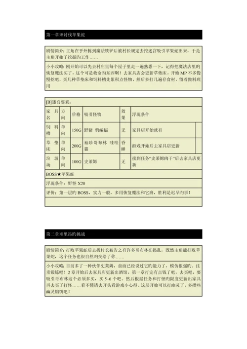 NDS迷宫制造者标准流程攻略道具表.docx