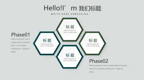 绿色小清新微立体述职报告工作总结通用PPT动态模板封面含PS