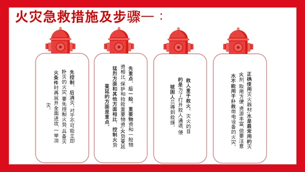 可爱卡通火灾消防灭火安全宣传PPT课件
