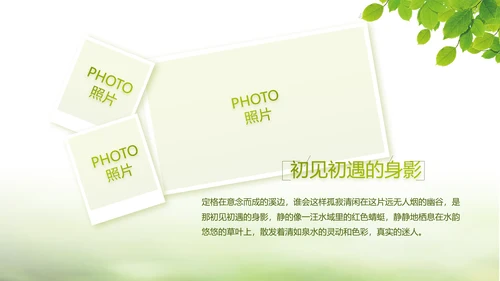 绿色文艺致青春毕业季大学毕业纪念册相册PPT