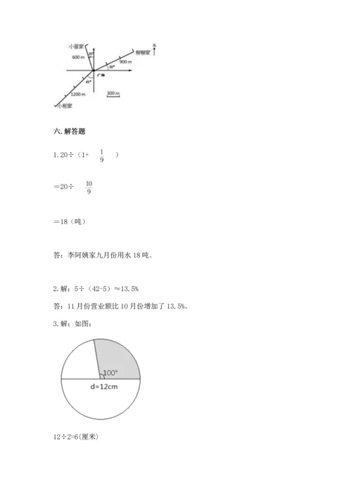 人教版六年级上册数学期末测试卷含答案【突破训练】.docx