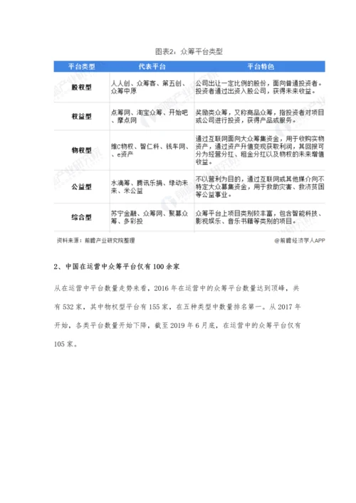中国众筹行业市场现状及发展前景分析-股权型众筹平台或将洗牌走向集中化.docx